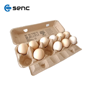 Boîte en carton recyclable et durable en pâte à papier colorée à <span class=keywords><strong>12</strong></span> alvéoles avec couvercle pour l'emballage des œufs destiné aux épiceries et aux fermes avicoles - Product Image 2