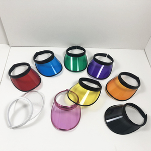 Visiera Parasole in PVC con Protezione UV - Opzioni Multicolore Metallizzate e Trasparenti, Logo Personalizzabile, Cappello <span class=keywords><strong>per</strong></span> Protezione Solare da Esterno - Product Image 6