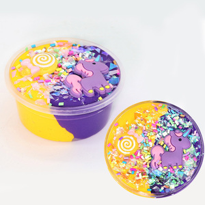 Kit de slime coloré en argile PVA, slime beurre, slime pailleté licorne pour enfants - Product Image 5