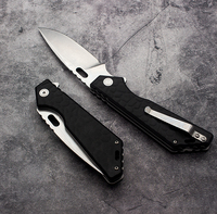 Couteau de poche pliant d'extérieur en acier 5Cr13 avec manche G10, clip de poche, outil EDC CNC pour camping, randonnée, survie, bricolage, OEM personnalisé, pointe tombante