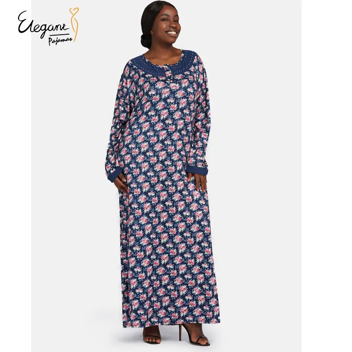 2023 New Arrival Cotton Women's Pyjamas Set Nightwear Long Sleeve Home Ramada Robe Dresses For Women