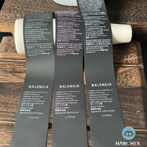 Etiquette d'entretien personnalisée en ruban de satin Rectangle lavable Logo de vêtement personnalisé découpé au laser pour sacs, chaussures, vêtements, rouleaux d'instructions d'entretien - Product Image 5