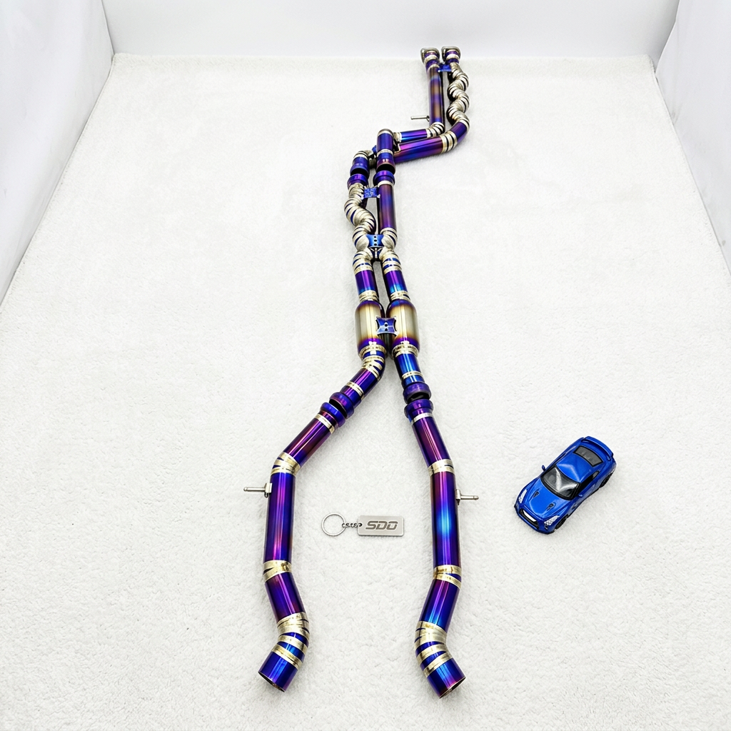 VantaFlow Titanium Midpipe Exhaust Fit for BMW M3 M4 F80 F82 F83 3.0T 2014-2019 With Resonator Racing Exhaust Pipes