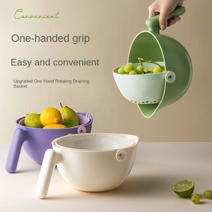 Cesta de drenaje de lavabo de doble capa de diseño propio, cesta de lavado de platos de frutas rojas, cesta de drenaje de fugas de cocina - Product Image 2