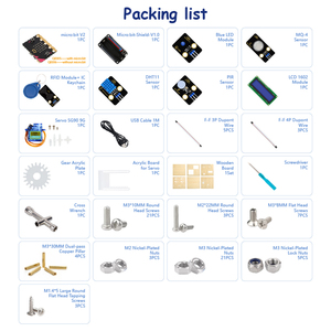 Acebott tùy chỉnh microbit thông minh Home Starter giáo dục Bộ dụng cụ kiểm soát ứng dụng lập trình tự làm với hướng dẫn bằng gỗ STEM <span class=keywords><strong>Mini</strong></span> <span class=keywords><strong>Kit</strong></span> - Product Image 5