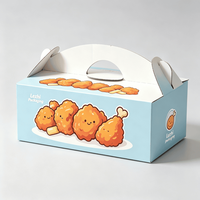 Boîte à emporter pour poulet frit en gros, emballage alimentaire rapide portable en carton