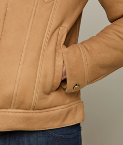 Veste de camionneur pour homme, veste de pilote <span class=keywords><strong>RAF</strong></span>, veste de <span class=keywords><strong>bombardier</strong></span> B3, veste en polyester, fourrure, cuir artificiel brun - Product Image 3