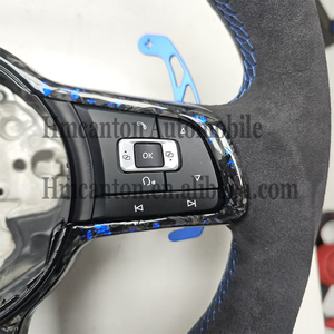 Volant de direction en fibre de carbone forgée de qualité supérieure, avec Alcantara et LED, pour Volkswagen Golf 7.5 gti - Product Image 6