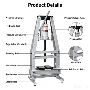 <span class=keywords><strong>Presse</strong></span> hydraulique <span class=keywords><strong>d</strong></span>'<span class=keywords><strong>atelier</strong></span> haute performance de 6 tonnes avec manomètre, <span class=keywords><strong>presse</strong></span> à roulements <span class=keywords><strong>manuelle</strong></span> pour <span class=keywords><strong>atelier</strong></span> de réparation automobile et formage des métaux - Product Image 3