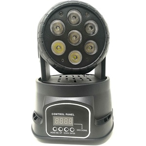 Luz de escenario móvil LED Testa 7x10W RGB con panel de control y señal DMX - Product Image 1