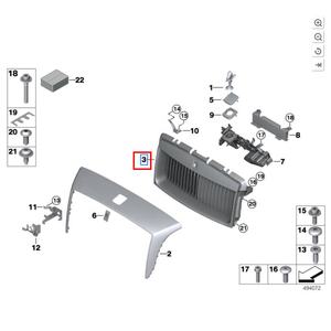 Pour <span class=keywords><strong>Rolls</strong></span>-<span class=keywords><strong>Royce</strong></span> <span class=keywords><strong>Wraith</strong></span> Grille centrale OEM 51117301356 - Product Image 6