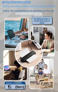 Vente directe d'usine Mini imprimante thermique Bluetooth portable sans encre adaptée à l'étude et à l'utilisation au bureau - Product Image 5