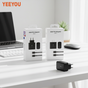 Super PD Type-<b>C</b> 45W Fast Charger with Eco-Friendly ABS/PC for US/EU/UK <b>Plugs</b> Laptop & Mobile Phone Camera Use - Product Image 1