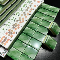 Mahjong américain de luxe, style direct usine, 160 tuiles, 4 couches, en acrylique gravé, design vert cyprès, pour cadeaux de la Fête des Mères