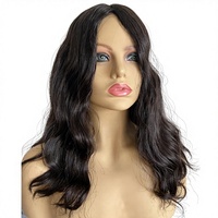 Perruque casher haut de gamme à base de soie injectée avec mèches racines, Sheitel ondulé en cheveux européens pour mariage