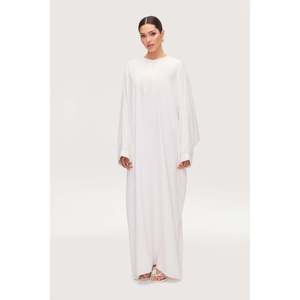 <span class=keywords><strong>Lina</strong></span> abito Abaya impreziosito bianco - Product Image 4