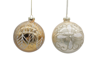 Handgemaakte antieke imitatie glazen kerstboomscène hanger 8cm vintage afwerking voor binnengebruik als decoratie glaswerk