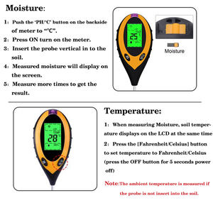 Nova Multifuncional Testador De Temperatura E Umidade Do Solo <span class=keywords><strong>PH</strong></span> Medidor de Luz de Quatro-em-um Medidor de <span class=keywords><strong>PH</strong></span> Do Solo - Product Image 3