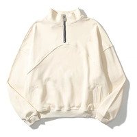Nouveau Sweat-shirt à Capuche Zippé Homme 2026 OEM Personnalisé avec Logo, Demi-Zip 1/4, Sportswear Urbain Lourd