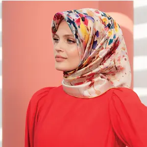 新设计女士土耳其围巾经典女性穆斯林皱纹头巾围巾