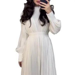 新款设计长袖服装女装穆斯林定制公主时尚连衣裙一线婚纱