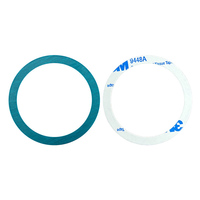 Support universel pour téléphone, plaque métallique ronde autocollante pour portefeuille, compatible avec les chargeurs sans fil magnétiques