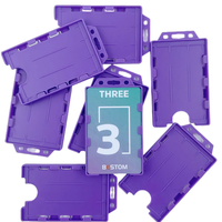 Porte-badge rigide en plastique horizontal/vertical de très bonne qualité, élégant et durable, adapté pour protéger les cartes d'identité rigides
