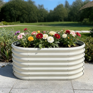Jardinière en métal respirant de 1 mètre, design simple, <span class=keywords><strong>pour</strong></span> la culture de légumes et de fleurs sur le toit ou en extérieur - Product Image 3