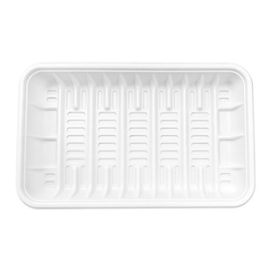 Bandejas de Plástico Desechables Blancas Rectangulares, Moldeadas por Inyección, Caja de Almacenamiento para Uso Industrial - Product Image 1