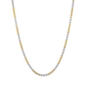 Chaîne cubaine en acier inoxydable plaqué or 18 carats au design unique - Product Image 4