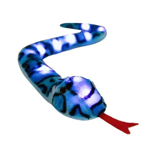 Boneka hewan simulasi reptil boa concentrtor disc ular dengan cahaya mainan mewah ular