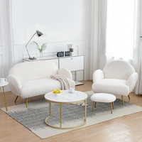 Mode Design incurvé tissu confortable salon Chaise longue café Restaurant canapé chaise lecture canapé chaise