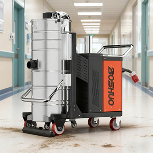 Extractor de Polvo de Concreto de Grado Industrial Boshuo, Nueva Versión, Capacidad de 55L/76L, Succión de 33KPa, Potencia de 5.5kW, Limpieza de Polvo Pesado - Product Image 3