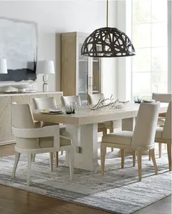 Ensemble de chaises de salle à manger de style américain moderne Mobilier de cuisine Ensemble de table à manger rectangulaire en cascade