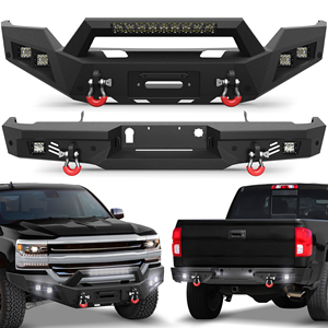 Parachoques Delantero y Trasero de Ancho Completo para Chevy Silverado 1500 2016-2018, Color Negro, <span class=keywords><strong>Precio</strong></span> de Fábrica ULON, Accesorios para Automóviles - Product Image 1