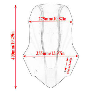 Parabrisas para Honda NC700X <span class=keywords><strong>NC750X</strong></span> 2011-<span class=keywords><strong>2015</strong></span>, Protector de viento, piezas protectoras de pantalla - Product Image 6