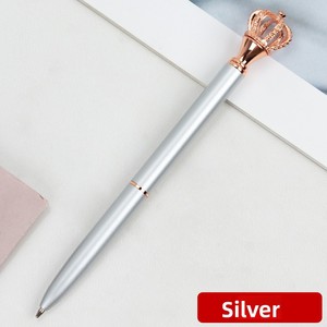 Bolígrafo de Diseño Elegante OEM y ODM, con Recubrimiento Plateado, Cambia de Color, Chapado <span class=keywords><strong>en</strong></span> <span class=keywords><strong>Oro</strong></span> Rosa, con Corona Brillante, Bolígrafo de Regalo con Logotipo Personalizado - Product Image 6