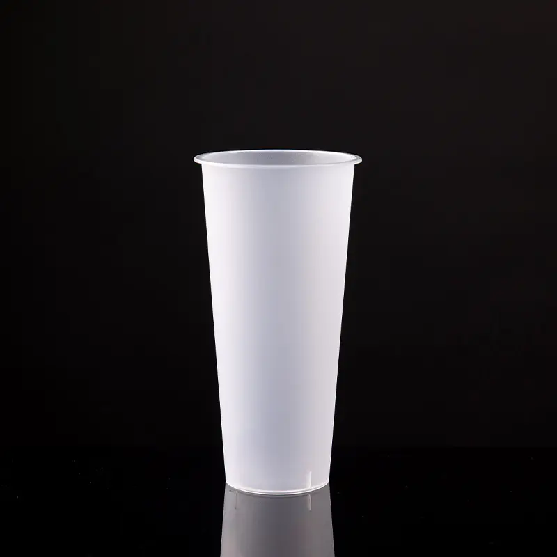 Gobelet jetable en plastique avec impression personnalisée PP logo clair boisson froide réutilisable jus bière café thé fête avec couvercle