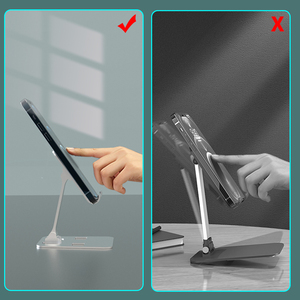 Soporte de teléfono celular plegable doble Soporte de teléfono de escritorio plegable completamente ajustable Base de cuna para Samsung Xiaomi <span class=keywords><strong>iPhone</strong></span> <span class=keywords><strong>Google</strong></span> Pixel - Product Image 6