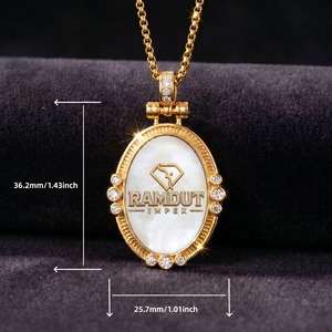 Pendentif photo religieux haut de gamme, portrait de saint chrétien personnalisé, certifié IGI, plaqué or, breloque diamant, cadeau de fiançailles et de fête - Product Image 3