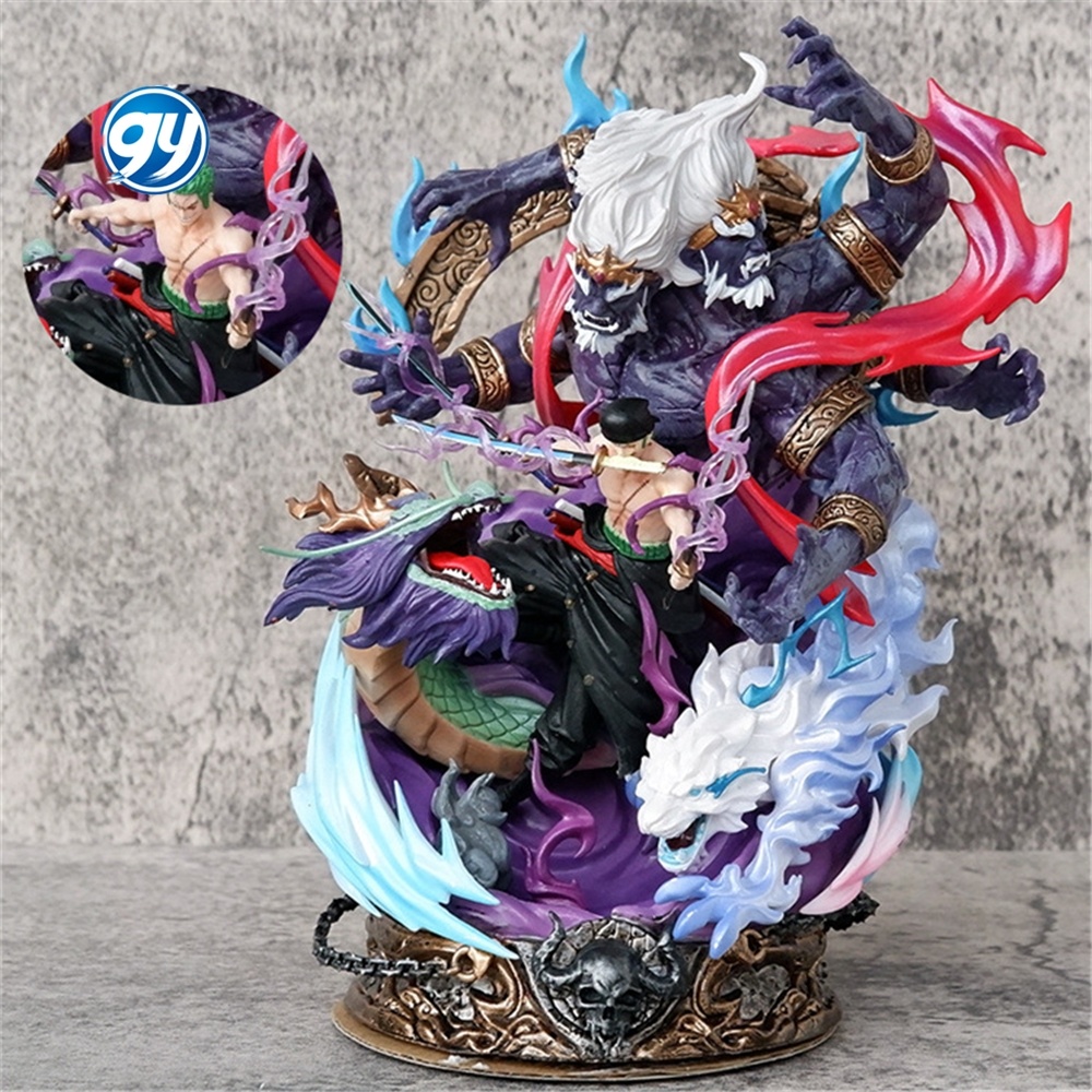 高品质アニメフィギュアワンピースロロノアゾロフィギュアダブルヘッド