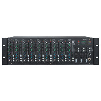 Console de mixage audio professionnelle MUFX 10/12 canaux, alimentée, montable en rack, en métal, avec Bluetooth, entrée MP3 USB, processeur d'effets intégré 16 bits, 3 bandes