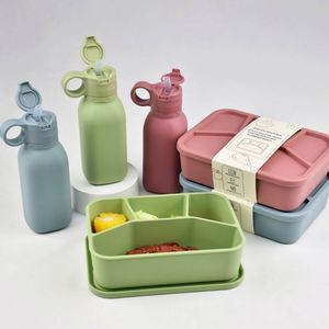 New Arrivals Functional Kid <b>Lunch</b> Bento Divided Design Leak Proof Bpa Free Large Capacity Silicone Food Grade Custom <b>Box</b> - Product Image 4
