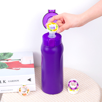 2024 nouvelles tasses personnalisées en acier inoxydable bouteille d'air 750ml noir mat bouteille d'eau parfumée sport avec dosettes de saveur