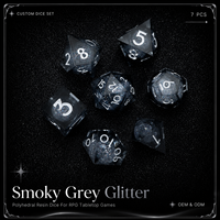 Dés à jouer polyédriques en résine liquide Dark Galaxy à bords vifs pour jeux de rôle sur table