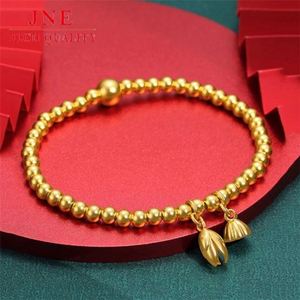 Pulsera <span class=keywords><strong>de</strong></span> Boda <span class=keywords><strong>de</strong></span> Aleación Antigua con Loto <span class=keywords><strong>de</strong></span> la Buena Suerte, Chapada en Oro, <span class=keywords><strong>de</strong></span> Vietnam, Auspiciosa para el Doble Feliz Éxito - Product Image 6