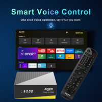 Receptor de Satélite Android 4K XCONN FOREVER X-CYBER Amlogic S905X3 de Cuatro Núcleos y 64 Bits, Decodificador IPTV con Control Remoto por Voz BT y Tecla de Acceso Rápido