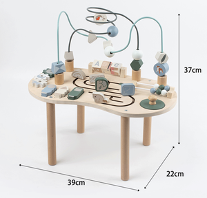 Tavolo Multifunzionale Montessori in Legno, Gioco Educativo per Bambini, Labirinto, Riconoscimento <span class=keywords><strong>Lettere</strong></span> e Immagini, 5-7 Anni, EN71 - Product Image 5