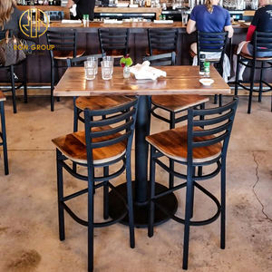 Muebles de estilo nórdico Retro <span class=keywords><strong>Para</strong></span> comedor, silla de madera con patas de Metal <span class=keywords><strong>para</strong></span> servir en restaurante, baratos y personalizados - Product Image 2