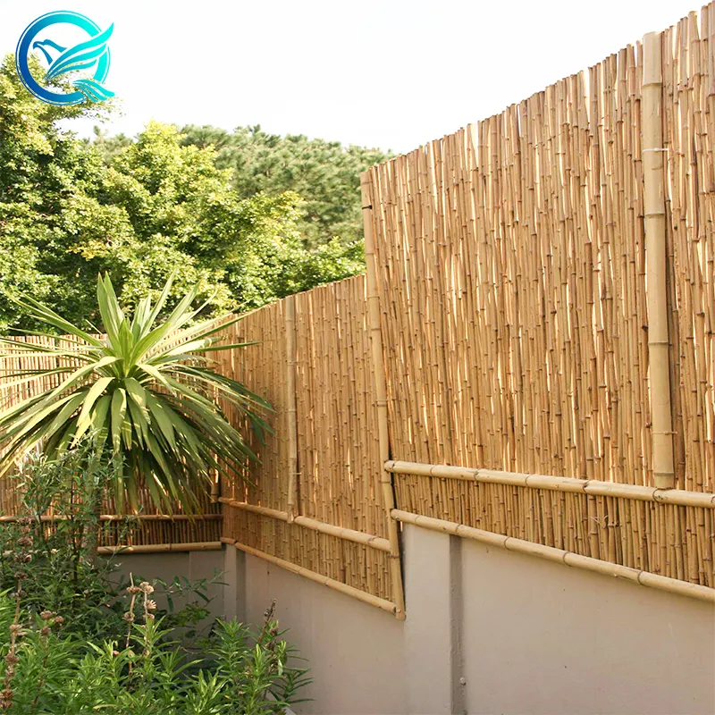 10 FT automatic waterproof bamboo curtain and fence for pergola side walls and garden border
